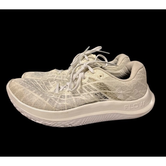 Size 12 Under Armour‎ Flow Velociti Wind 2 White Halo GreyRunning Shoes